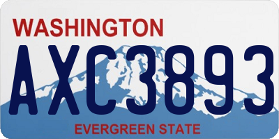WA license plate AXC3893