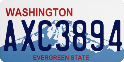 WA license plate AXC3894