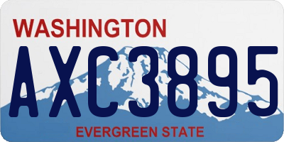 WA license plate AXC3895