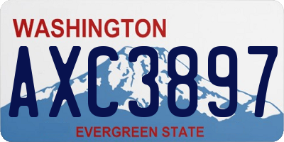 WA license plate AXC3897