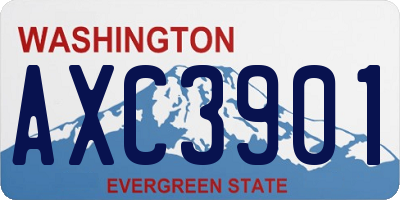 WA license plate AXC3901