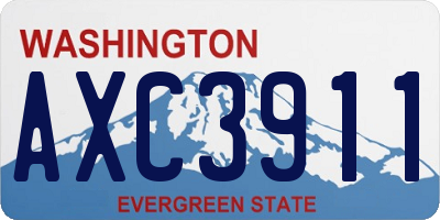 WA license plate AXC3911