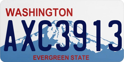 WA license plate AXC3913