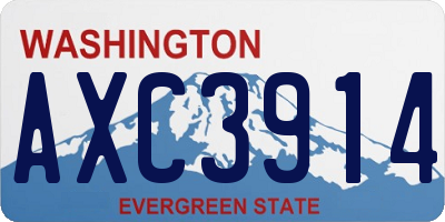 WA license plate AXC3914