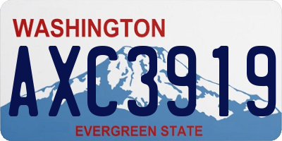 WA license plate AXC3919