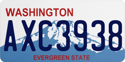 WA license plate AXC3938