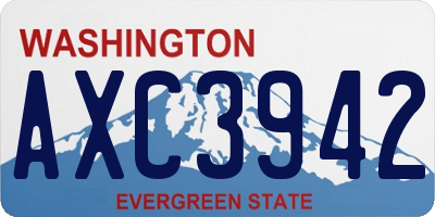 WA license plate AXC3942