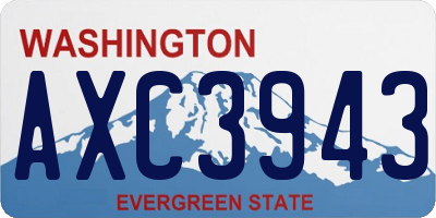 WA license plate AXC3943