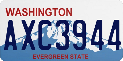WA license plate AXC3944