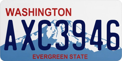 WA license plate AXC3946