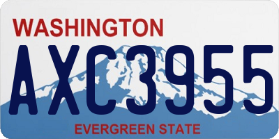 WA license plate AXC3955