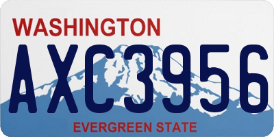 WA license plate AXC3956