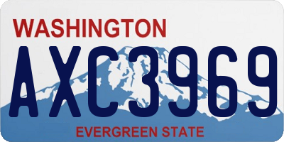 WA license plate AXC3969
