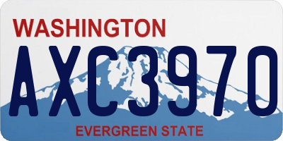 WA license plate AXC3970