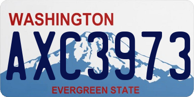WA license plate AXC3973