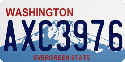 WA license plate AXC3976
