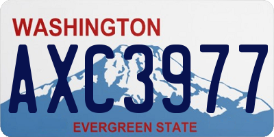 WA license plate AXC3977