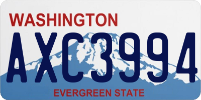 WA license plate AXC3994