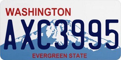 WA license plate AXC3995