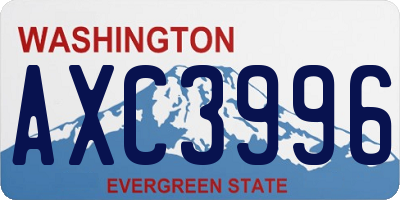 WA license plate AXC3996