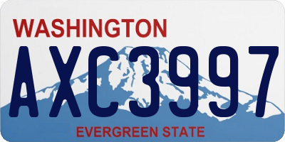 WA license plate AXC3997