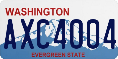 WA license plate AXC4004