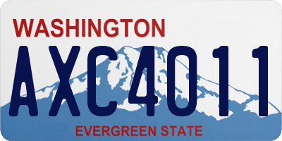 WA license plate AXC4011