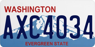 WA license plate AXC4034