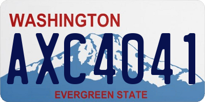 WA license plate AXC4041