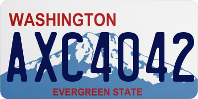WA license plate AXC4042
