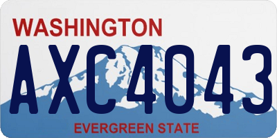 WA license plate AXC4043