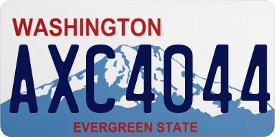 WA license plate AXC4044