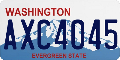 WA license plate AXC4045
