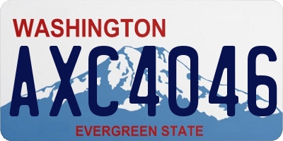 WA license plate AXC4046