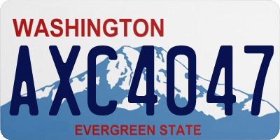 WA license plate AXC4047