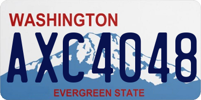 WA license plate AXC4048