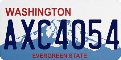 WA license plate AXC4054