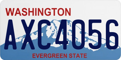 WA license plate AXC4056