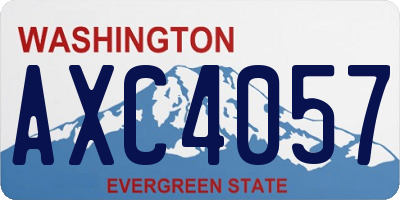 WA license plate AXC4057