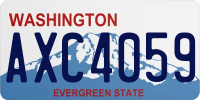 WA license plate AXC4059