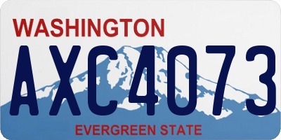 WA license plate AXC4073