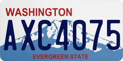 WA license plate AXC4075