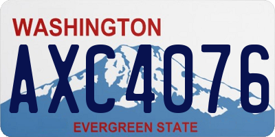WA license plate AXC4076