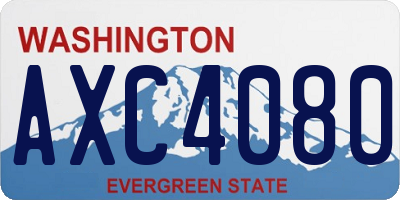 WA license plate AXC4080
