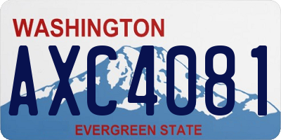WA license plate AXC4081