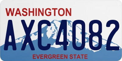 WA license plate AXC4082