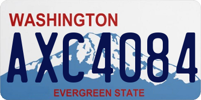 WA license plate AXC4084