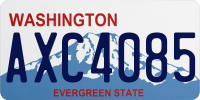 WA license plate AXC4085