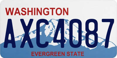 WA license plate AXC4087