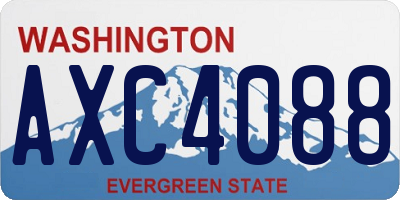 WA license plate AXC4088